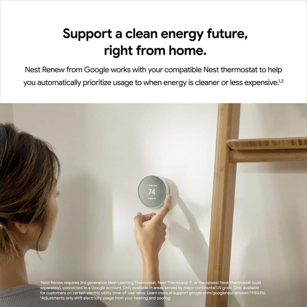 Google Nest Thermostat  Smart Programmable WiFi Thermostat  Fog