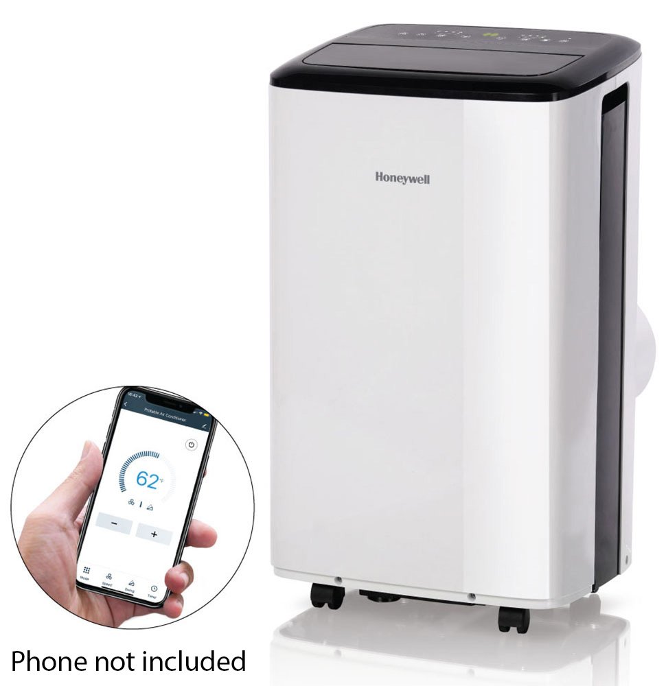 Honeywell 10，000 BTU ASHRAE (6，500 BTU SACC) White Smart Wi-Fi Portable Air Conditioner， Dehumidifier and Fan