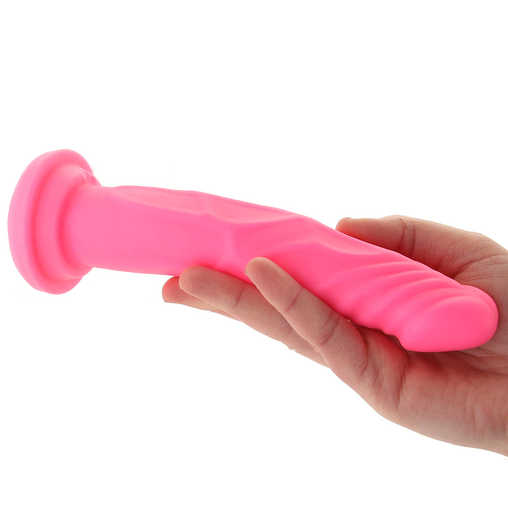 Neo 7.5 Inch Dual Density Dildo in Neon Pink