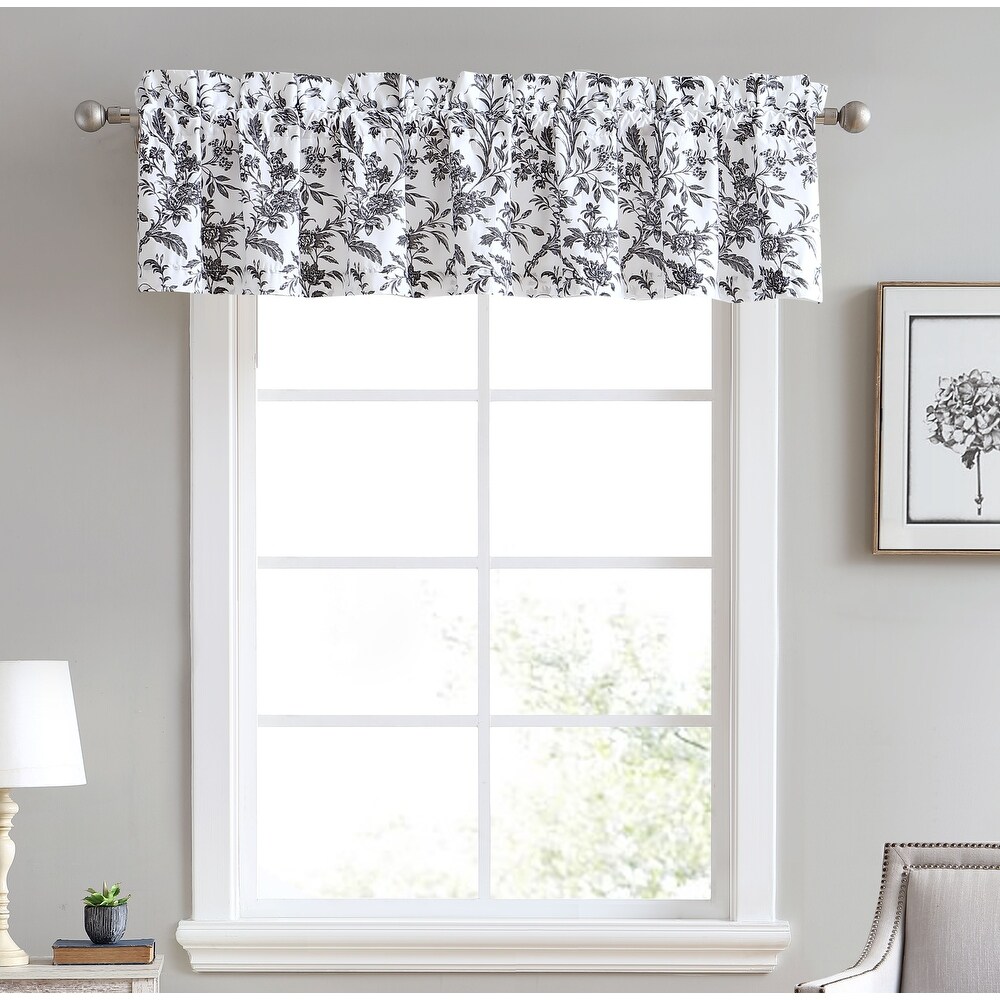 Laura Ashley Amberley Black Cotton Valance