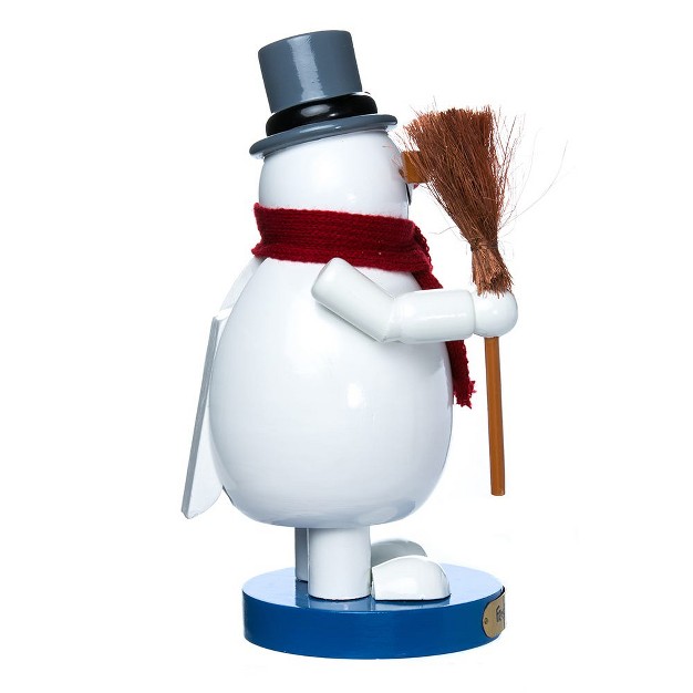 Kurt Adler 10 inch Wooden Frosty The Snowman Nutcracker