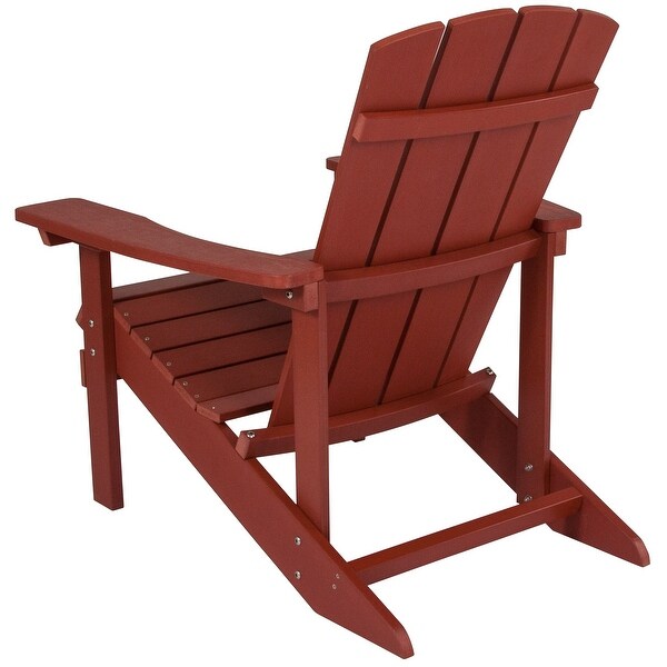 Allweather Poly Resin Wood Outdoor Adirondack Chair (Set of 4)