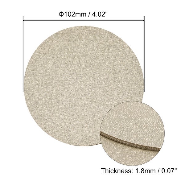 102mmRound Coasters PU Cup Mat Pad for Tableware Gold Tone 8pcs - Gold Tone