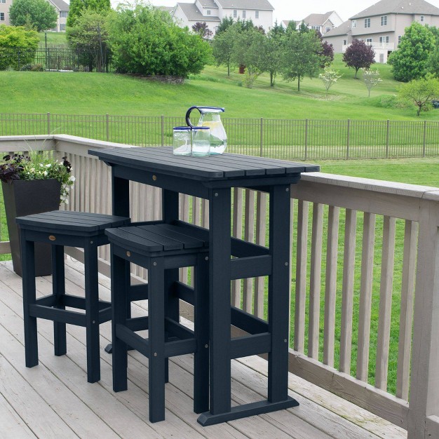 Lehigh 3pc Outdoor Bar Height Set Federal Blue Highwood