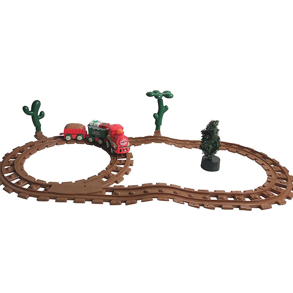 Christmas Children Electric Rail Train Music Car Toy