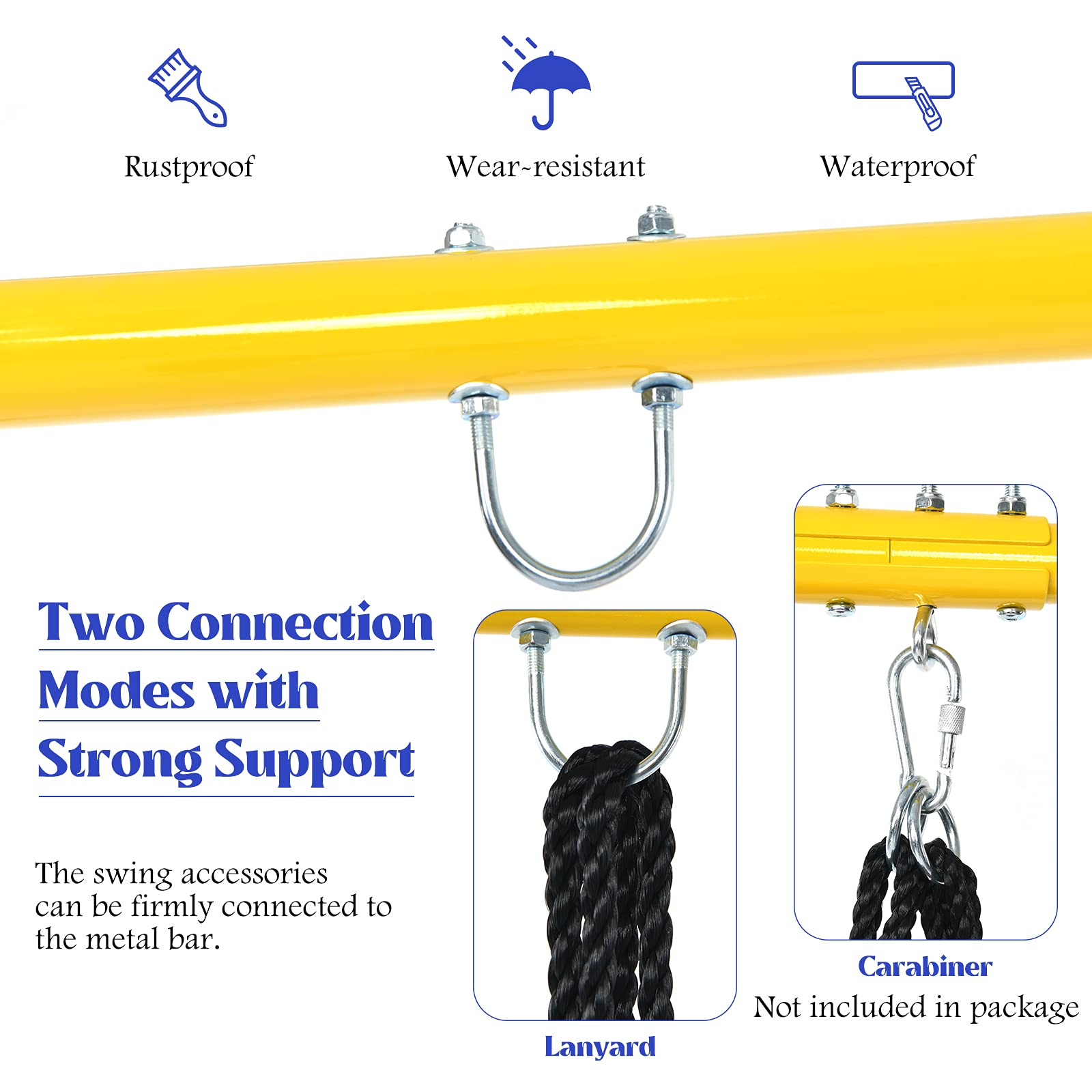 550lbs Metal Swing Stand Full Steel Swing Frame