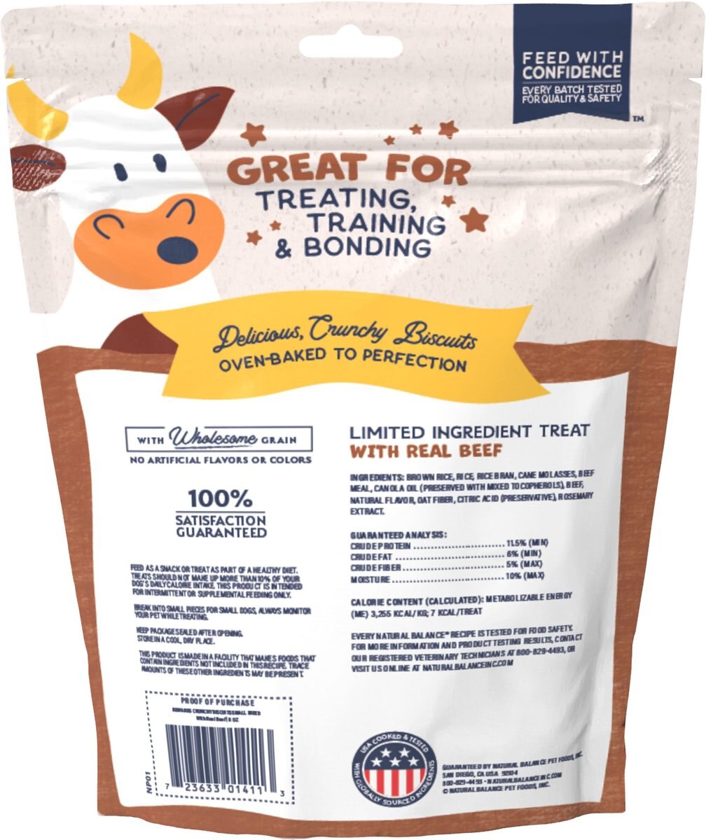 Natural Balance Rewards Crunchy Biscuits With Real Beef Small Breed Dog Treats