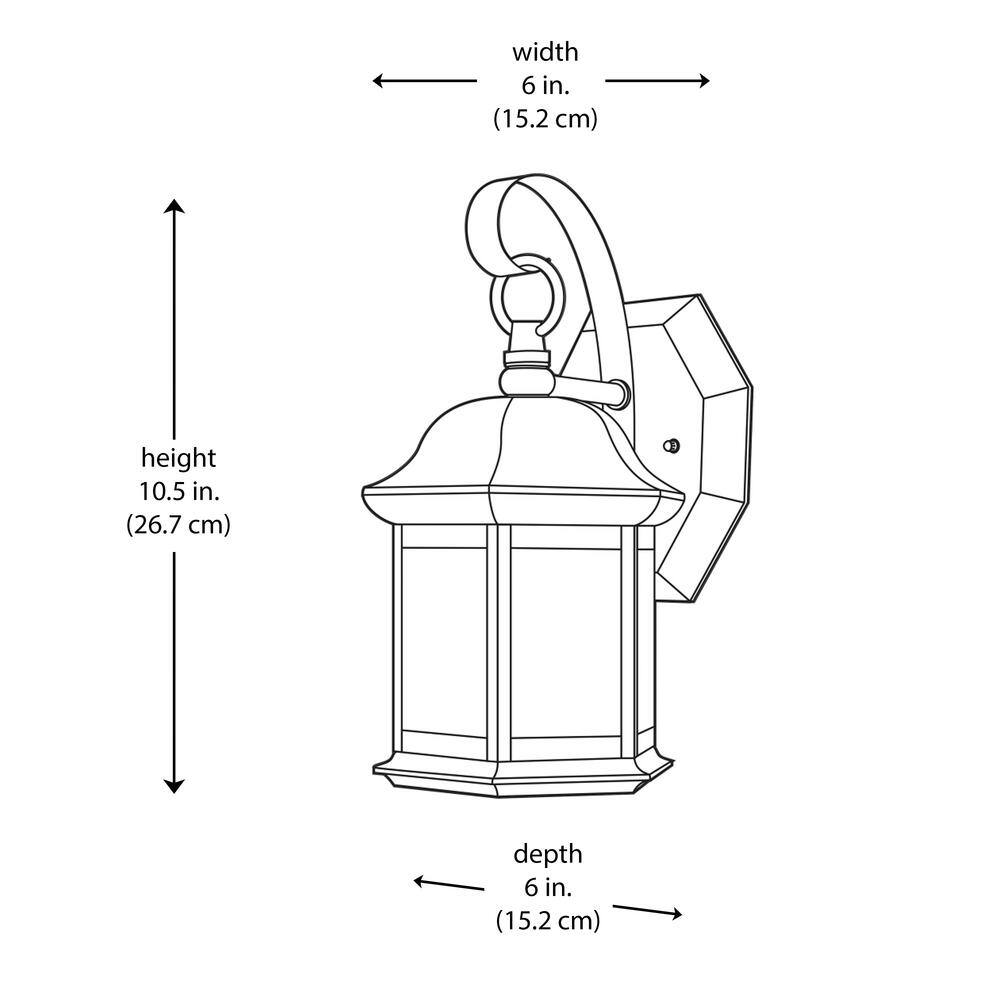 Hampton Bay 1-Light Bronze Outdoor Wall Light Fixture with Seeded Glass (2-Pack) TR T0784