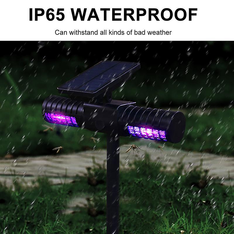 Outdoor Ip65 Solar Mosquito Killer Lamp 365nm Uv Led Electric Bug Zapper Waterproof Anti Mosquito Light Garden Insect Files Trap