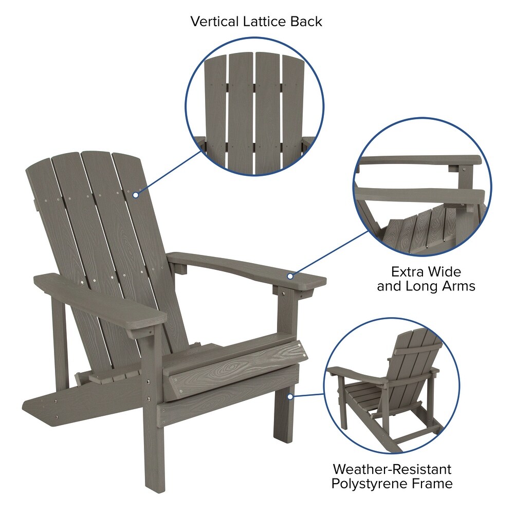 Star and Moon Fire Pit with Mesh Cover   4 Poly Resin Adirondack Chairs