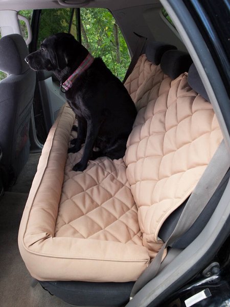 3 Dog Pet Supply Personalized Car Back Seat Protector with Bolster