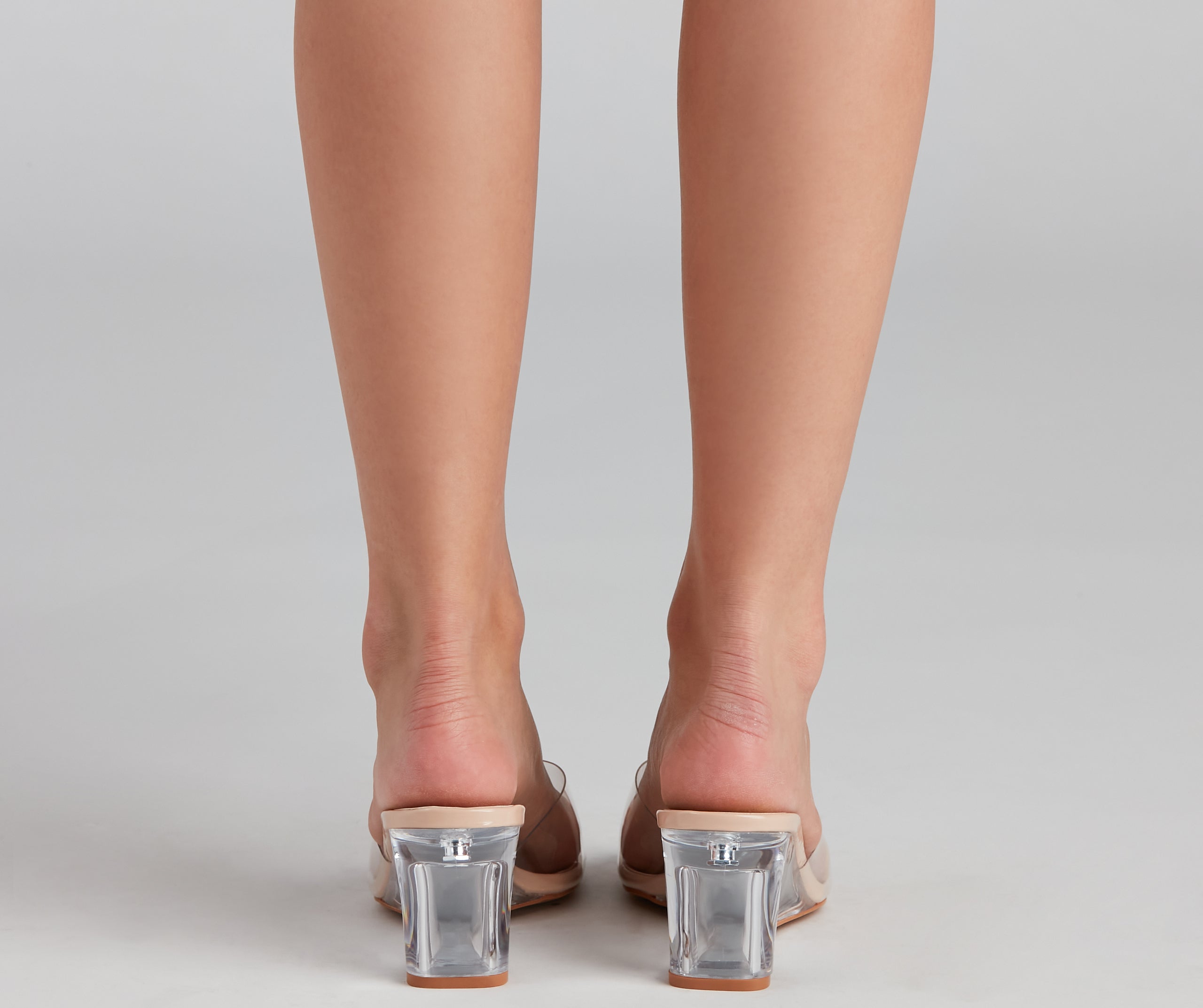 Clear As Day Lucite Patent Wedges