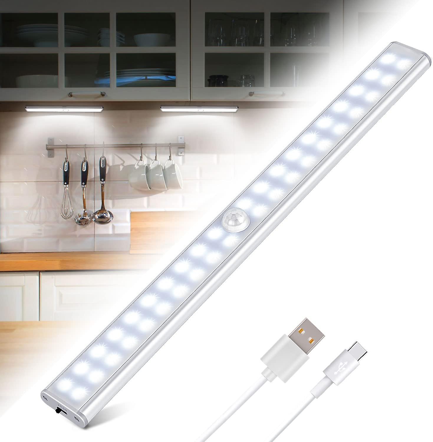 40 Led Closet Light，motion Sensor，usb Rechargeable，4 Modes，30cm(white Light