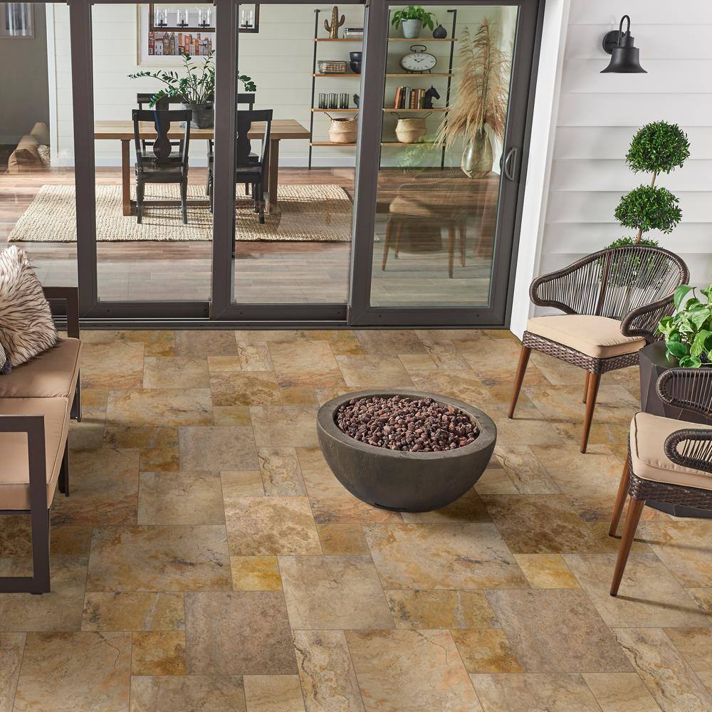 MSI Porcini Pattern Tumbled Travertine Paver Kits (360 Pieces480 sq. ft.Pallet) TPOR10KITS