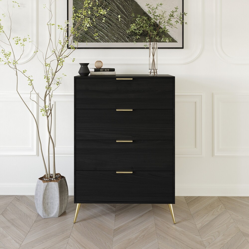 CraftPorch Contemporary 4 Drawers Wooden Chest