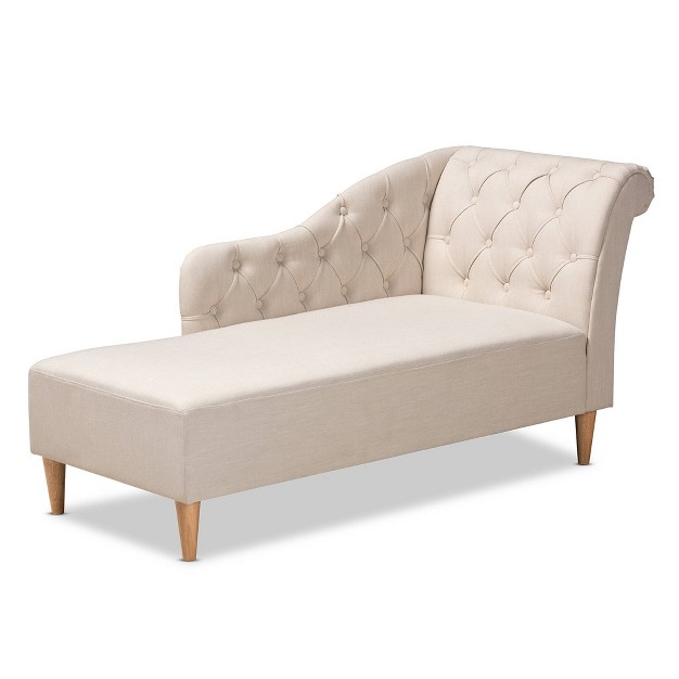 Emeline Chaise Beige Baxton Studio