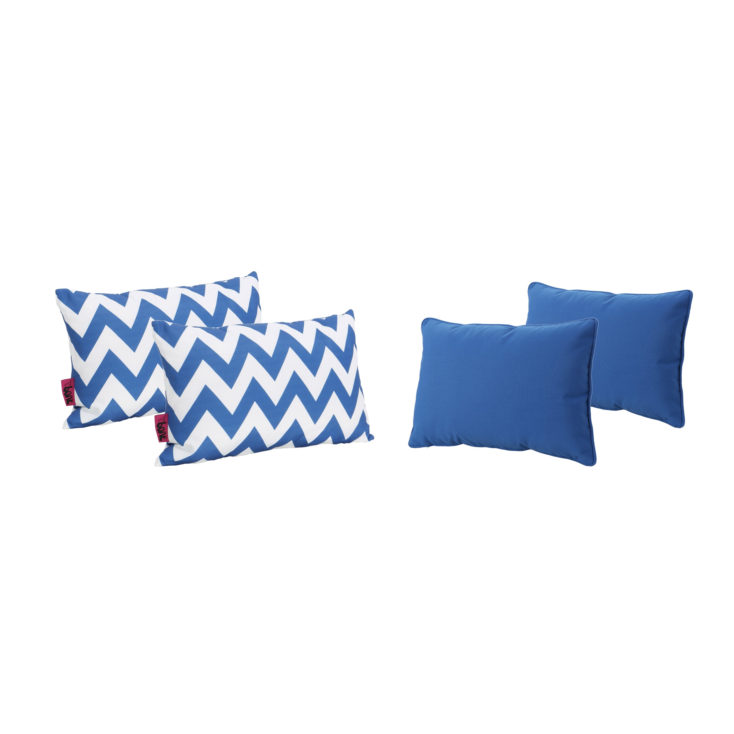 La Jolla Outdoor Water Resistant Rectangular Throw Pillows - Set of 4