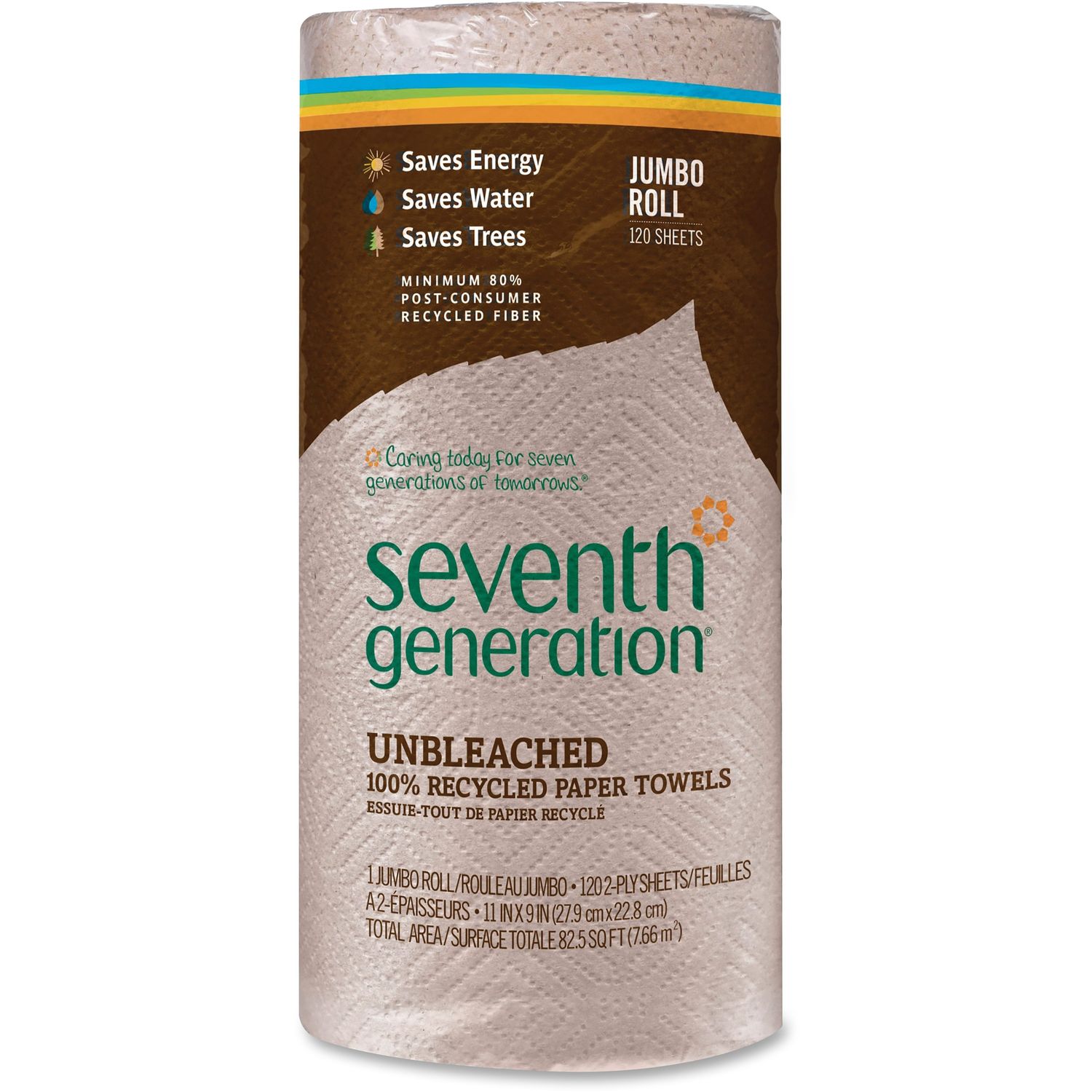 100% Recycled Paper Towels by Seventh Generation， Inc SEV13720