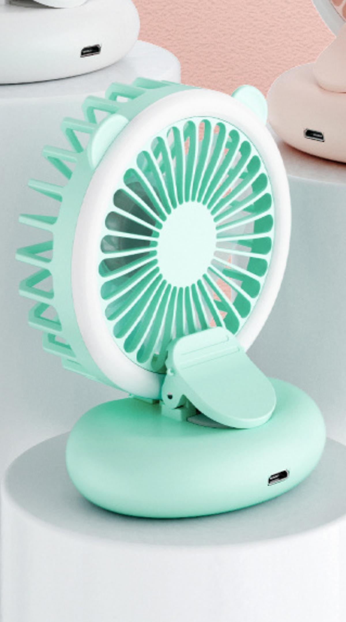 Portable Fan Usb With Led Fill Light Light Wearable Personal Fan