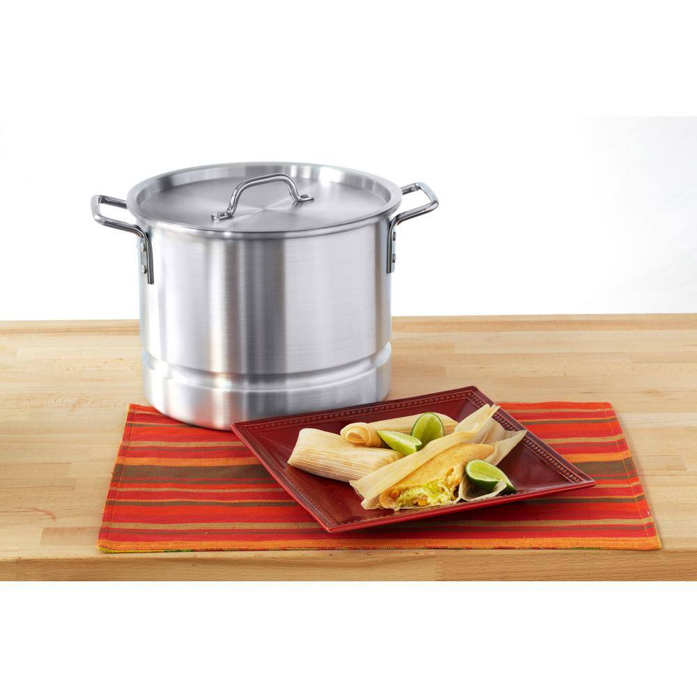 IMUSA Mexicana 32 qt. Aluminum Stovetop Steamer with Lid and Steam Tray MEXICANA-34