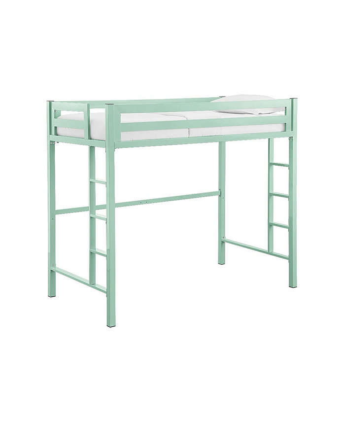 Walker Edison Premium Deluxe Twin Metal Loft Bed - Mint