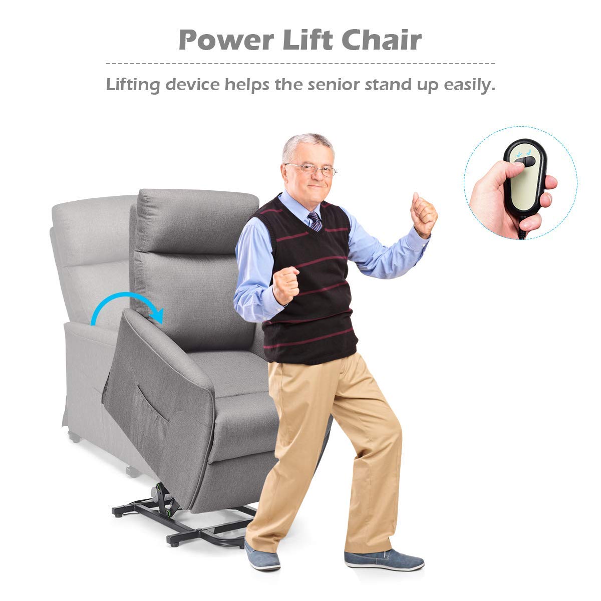 Giantex Power Lift Massage Recliner Chair for Elderly