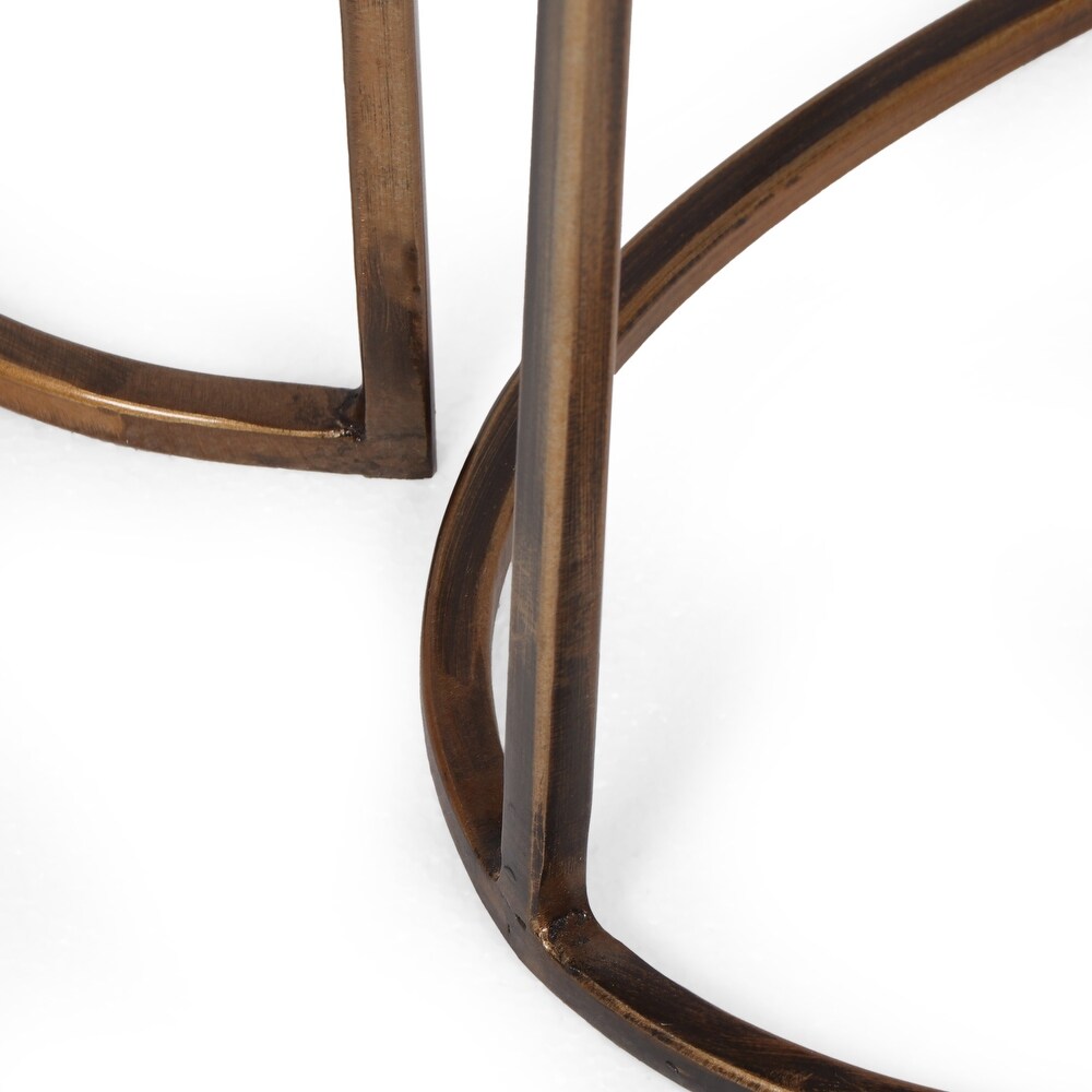 Wilsey Handcrafted Oval Nesting Tables by Christopher Knight Home