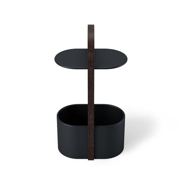 Hub Storage Table Black/Walnut