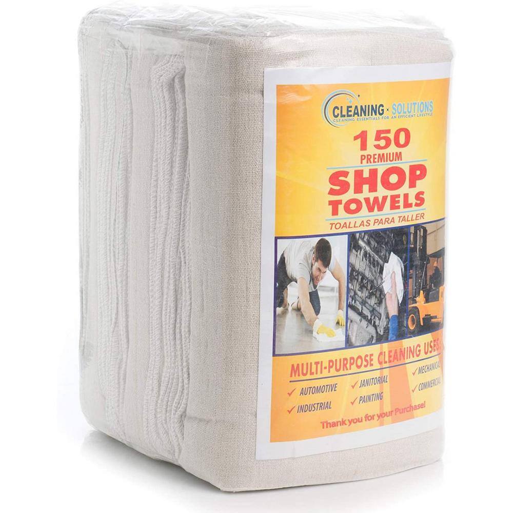 THE CLEAN STORE Shop Towels White Cleaning Wipes Pack of 150 142