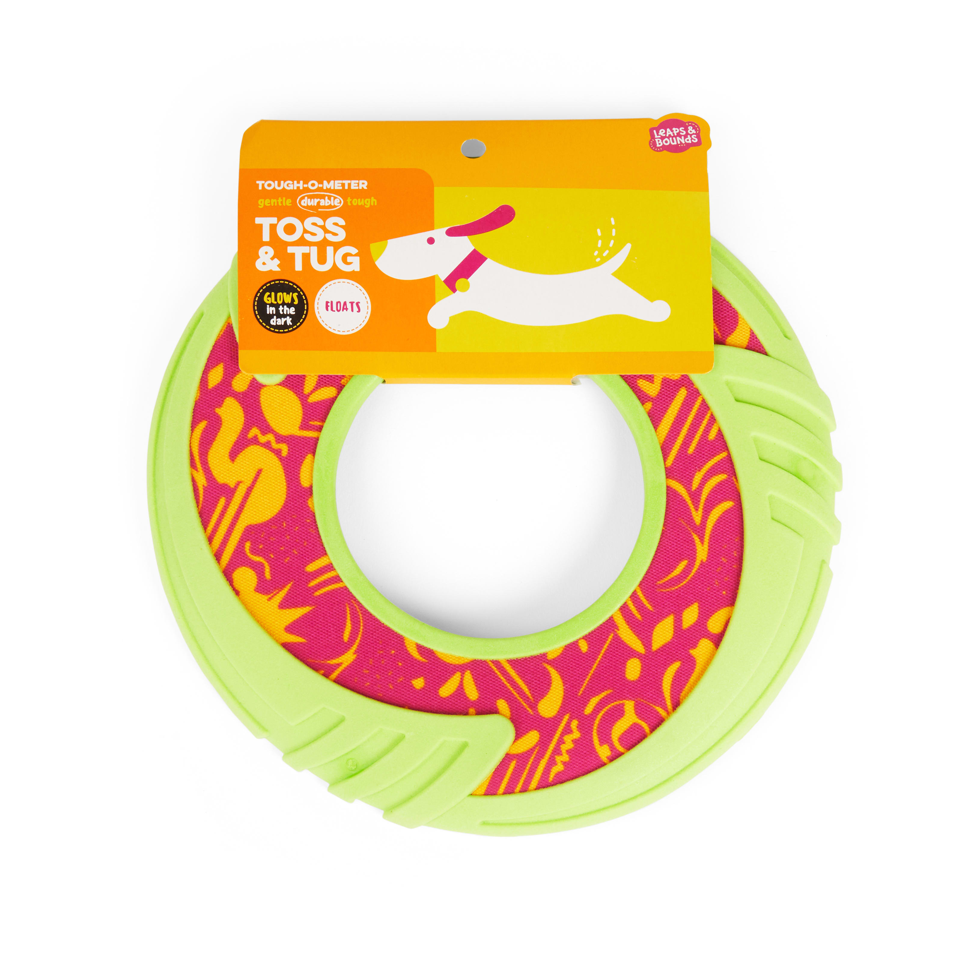 Leaps  Bounds Green Flyer Dog Toy， Medium