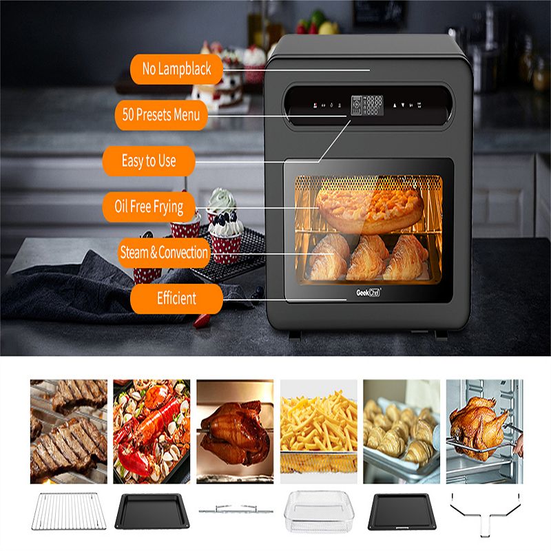 Multi-function Steam Air Fryer Toaster Oven， 26 Qt Countertop Oven With 50 Cooking Presets