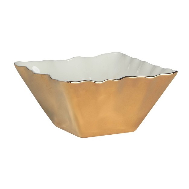 Certified International Set Of 4 Gold Coast Square Snack Bowl