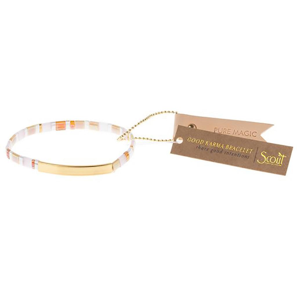 Scout Curated Wears  Good Karma Miyuki Bracelet | Pure Magic - Neutral/Gold