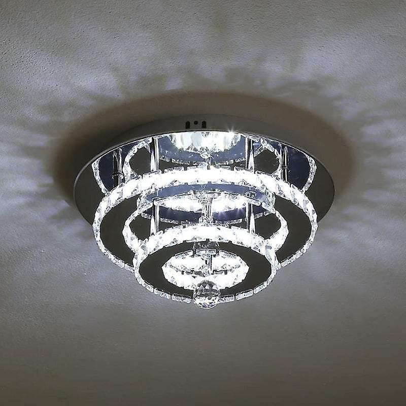 36W Modern LED Crystal Ceiling Light， Crystal Ceiling Lamp for Living Room Dining Room Bathroom Bedroom Kitchen Hallway