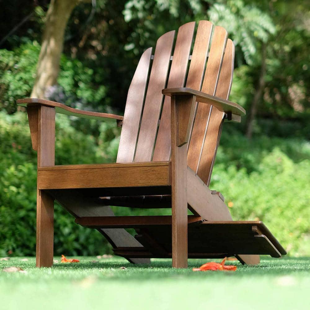 Cambridge Casual Moni Mahogany Wood Natural Brown Adirondack Chair FREE Tray Table