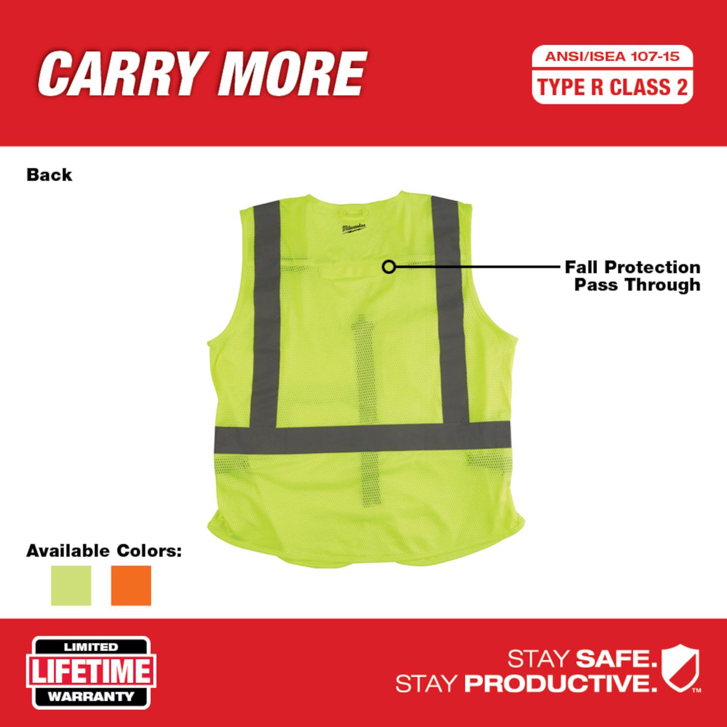 MW Safety Vest High Visibility Yellow XXL/XXXL