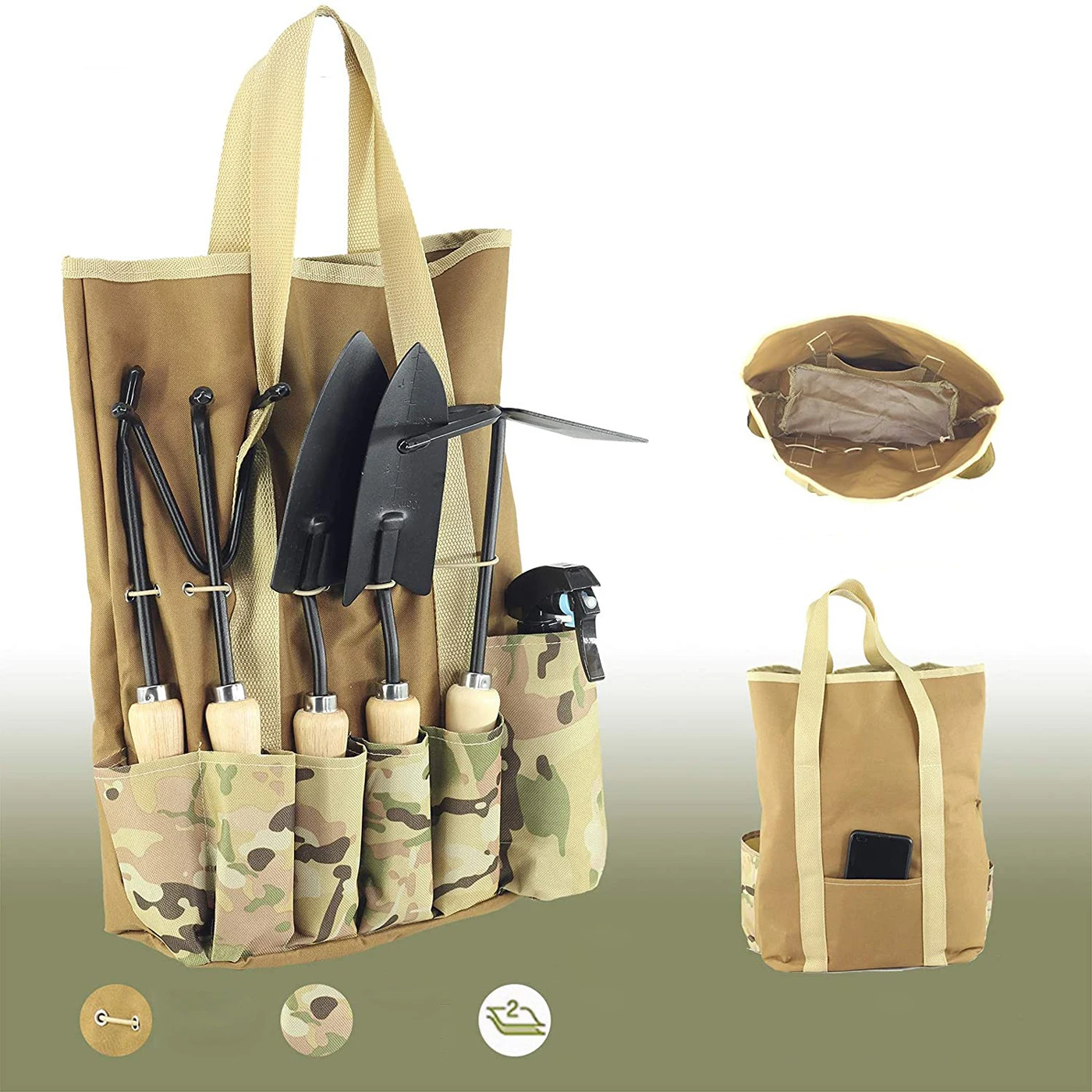 Wholesale Gardening Planting Flowers Weeding Garden Hand Tool Set with Bag