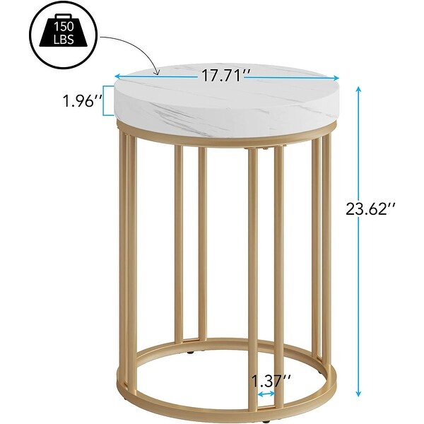 Side Table Modern Nightstand Round Side End Accent Table Bedside Table