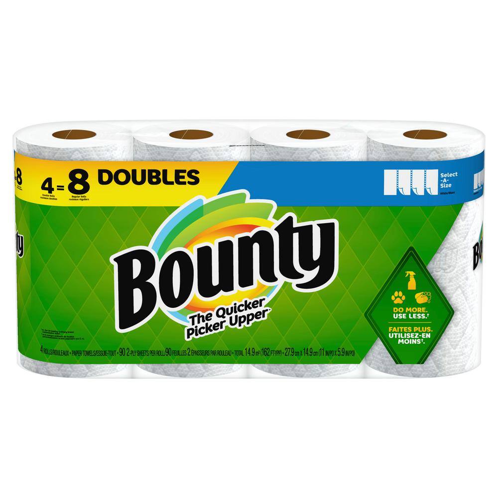 Bounty Select-A-Size White Paper Towel Roll (4 Double Rolls) 003077205701