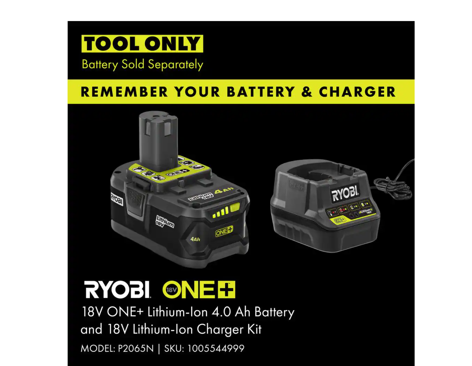 RYOBI P2906BTLVNM ONE+ 18V Cordless Battery Grass Shear Trimmer (Tool Only)