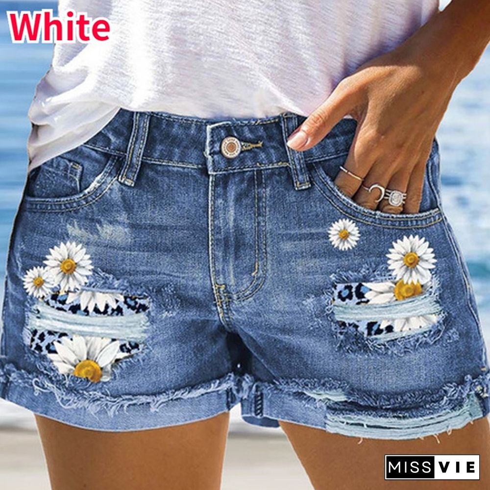 New Arrival Women Fashion Shorts Summer Denim Shorts Casual Embroidery Hot Pants Short Jeans Plus Size