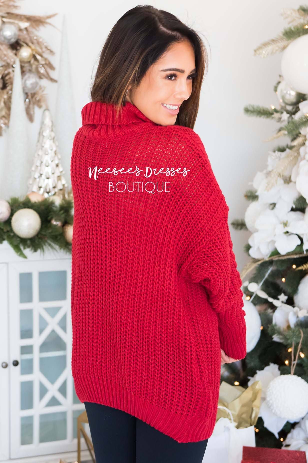 Blessed Heart Cable Knit Sweater