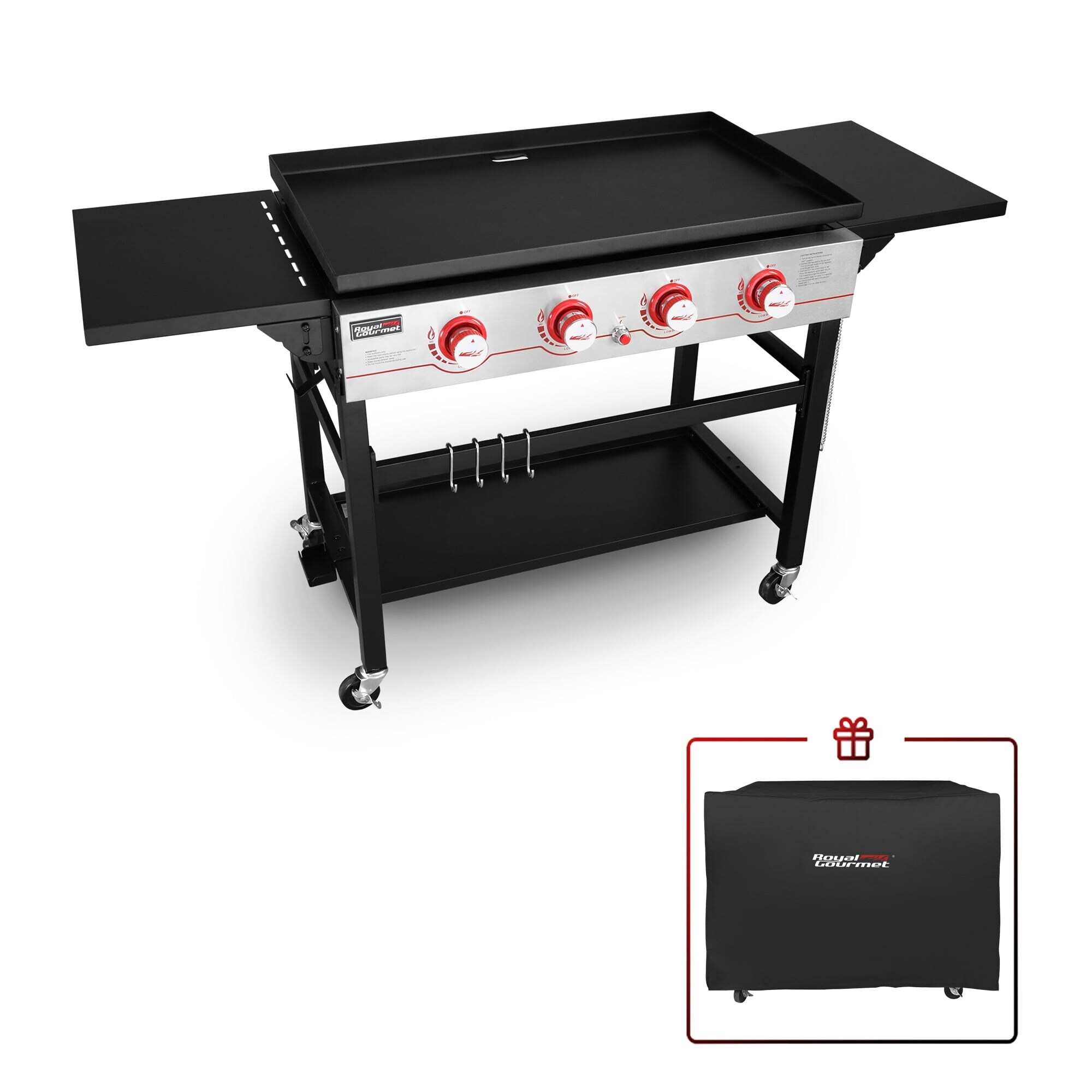 4-Burner GB4000C Flat Top Gas Grill， 36-Inch Griddle