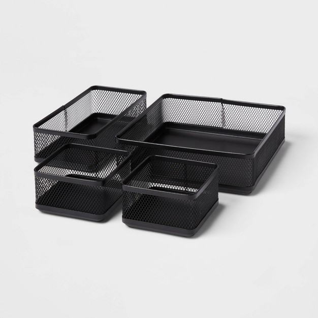 Mesh Desk Organizer Black