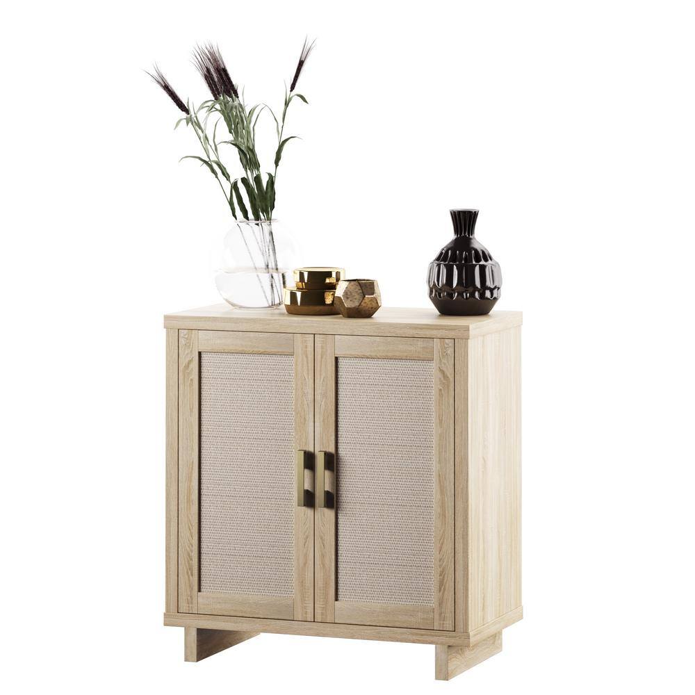 Twin Star Home Bishop Oak Accent Cabinet With Linen Door AC7030-PO112