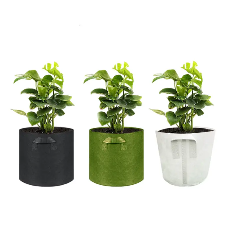 Grow Root Control Container Bag Felt Grow Bag Plant Tree Seeding  Fruit Fabric Plant Bag with Handles for Gardening Supplies