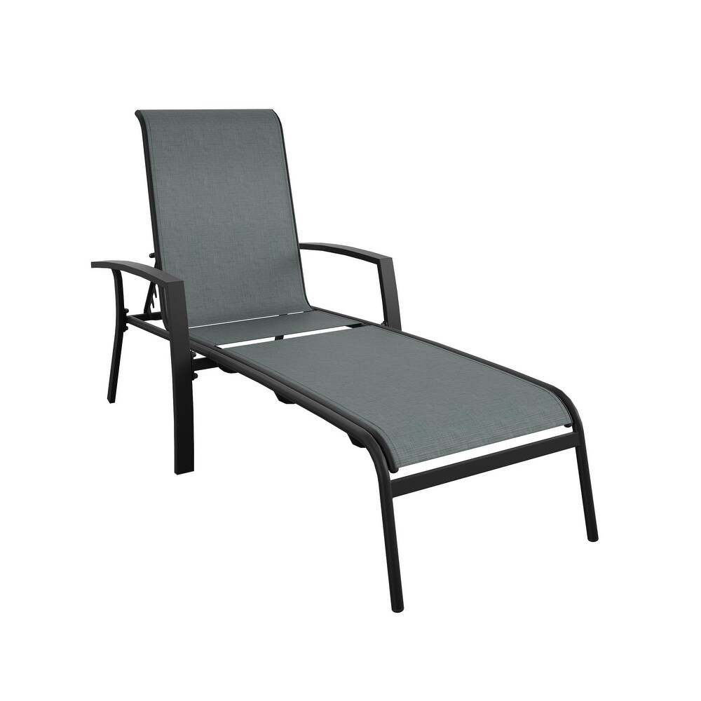 COSCO Outdoor Aluminum Chaise Lounge Chair (Set of 2)   N/A