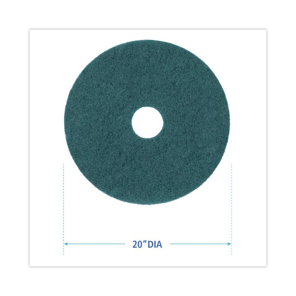 Premiere Pads 20 in. Dia Standard Heavy-Duty Scrubbing Green Floor Pad (Case of 5) BWK4020GRE