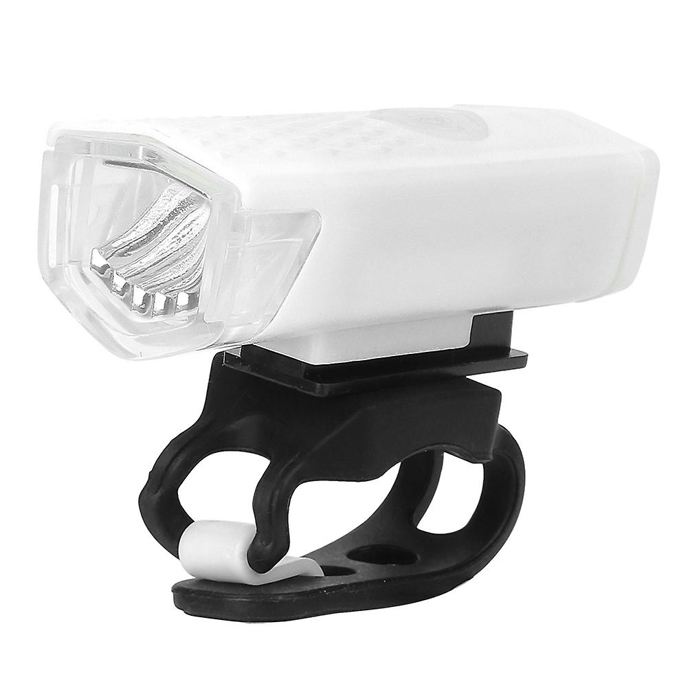 Led Usb Rechargeable Bike Bicycle Lights Headlight Night Cycling Lighting Flashlight(white)