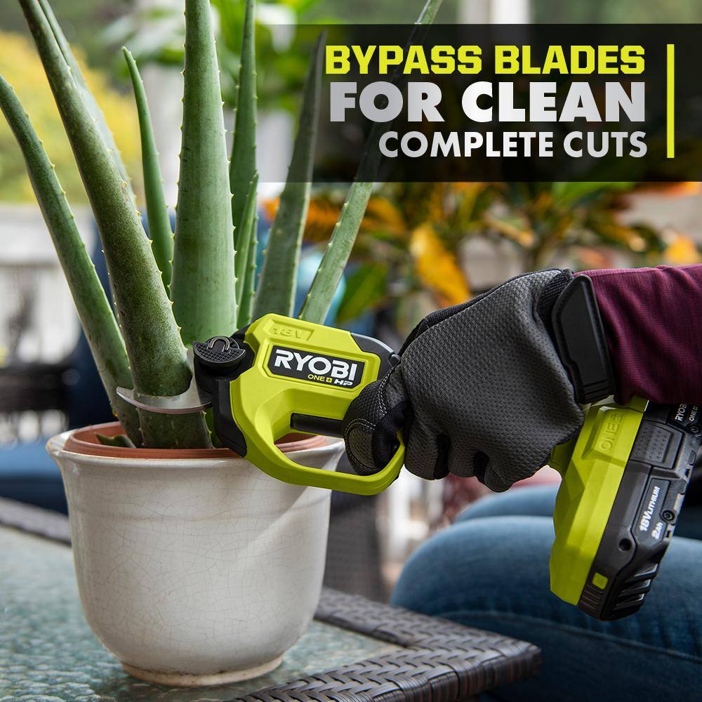 RYOBI ONE+ HP 18V Brushless Cordless Pruner with 2.0 Ah Battery and Charger P2550